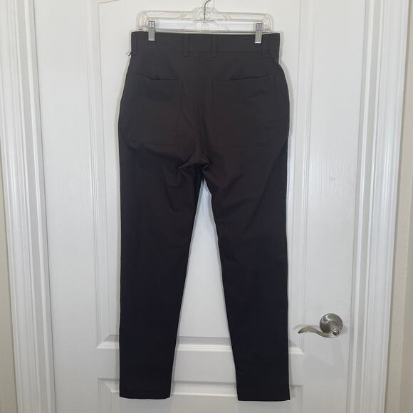 Lululemon Slim-Tapered Twill Trousers Pant Espresso Brown Stretch 30 - Picture 5 of 6